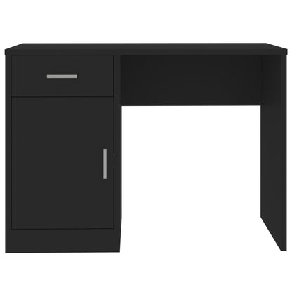vidaXL Desk with Drawer&Cabinet Black 100x40x73 cm Engineered Wood