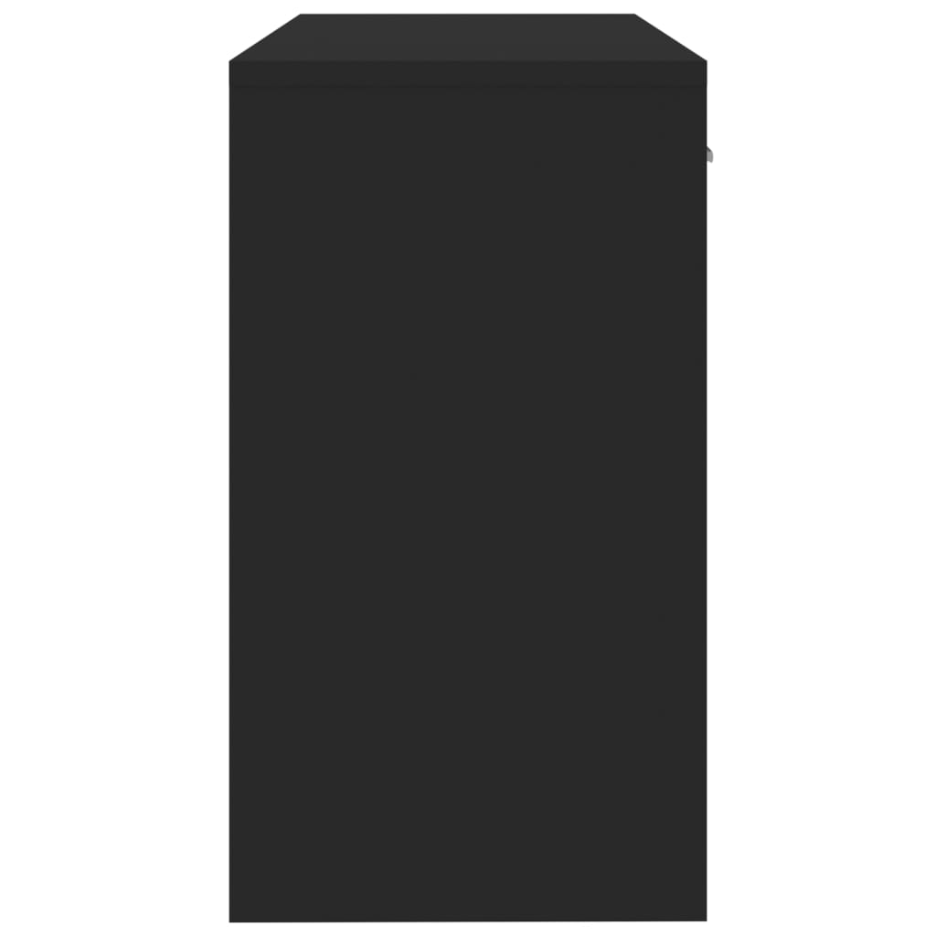 vidaXL Desk with Drawer&Cabinet Black 100x40x73 cm Engineered Wood