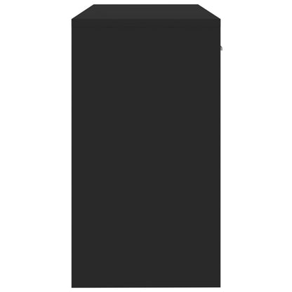 vidaXL Desk with Drawer&Cabinet Black 100x40x73 cm Engineered Wood