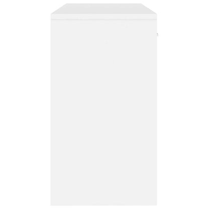 vidaXL Desk with Drawer&Cabinet High Gloss White 100x40x73 cm