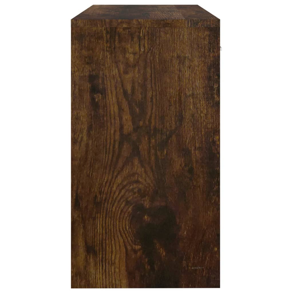 vidaXL Desk with Drawer&Cabinet Smoked Oak 100x40x73 cm Engineered Wood