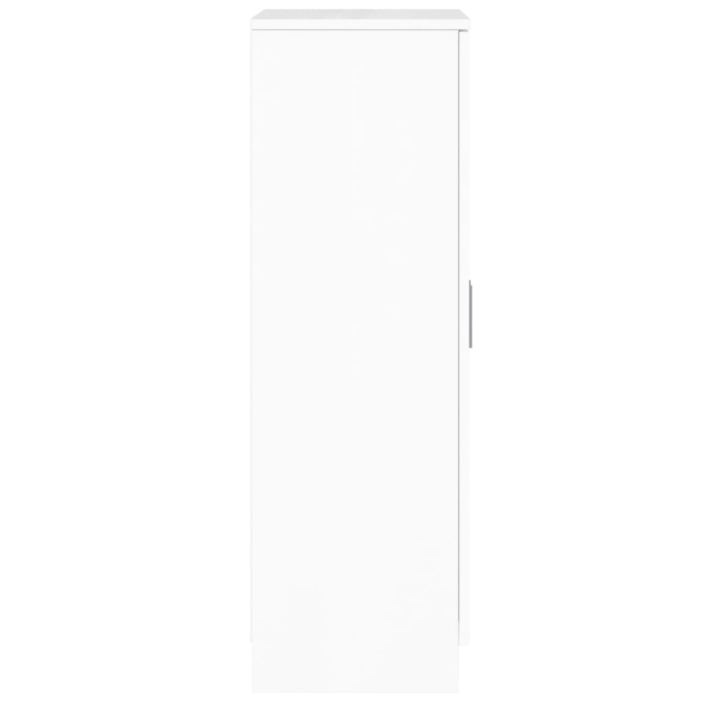 vidaXL Shoe Cabinet High Gloss White 55x35x108 cm Engineered Wood