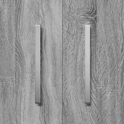 vidaXL Shoe Cabinet Grey Sonoma 55x35x108 cm Engineered Wood