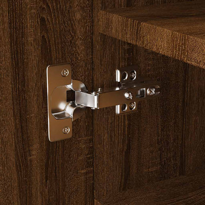 vidaXL Shoe Cabinet Brown Oak 55x35x108 cm Engineered Wood