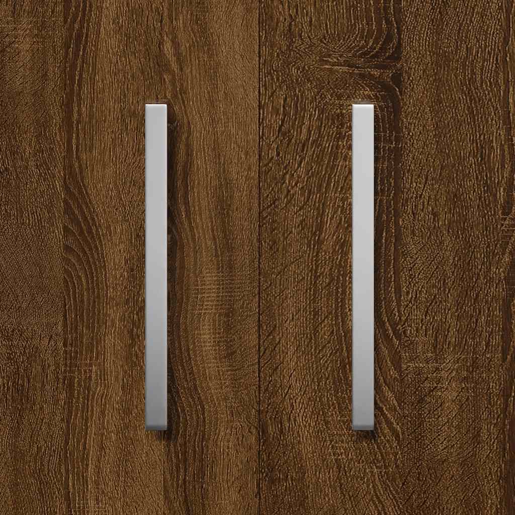 vidaXL Shoe Cabinet Brown Oak 55x35x108 cm Engineered Wood