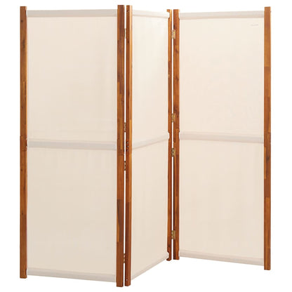 vidaXL 3-Panel Room Divider Cream White 210x180 cm