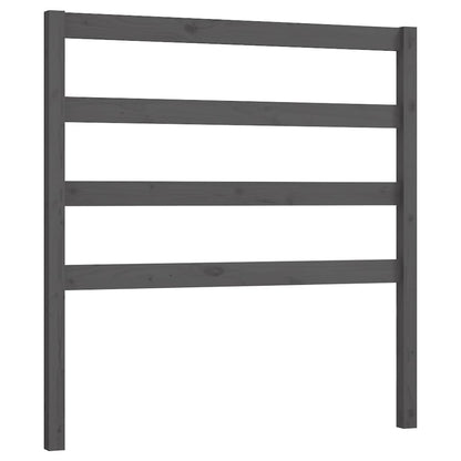 vidaXL Bed Headboard | Grey | Solid pine wood | Stylish Design | Bed Headboard