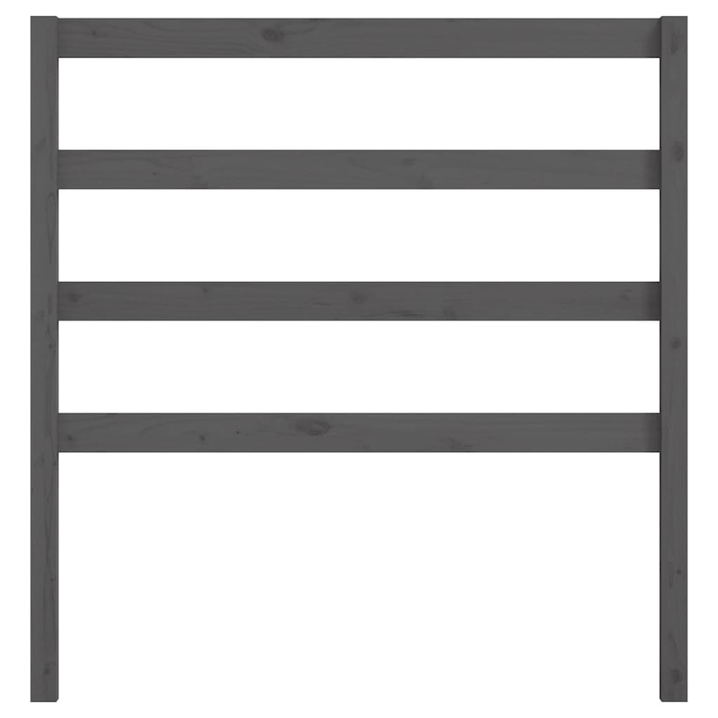 vidaXL Bed Headboard | Grey | Solid pine wood | Stylish Design | Bed Headboard