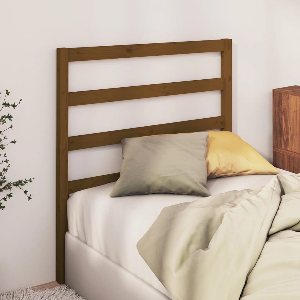 vidaXL Bed Headboard | Honey brown | Solid pine wood | Standard | Bed Headboard