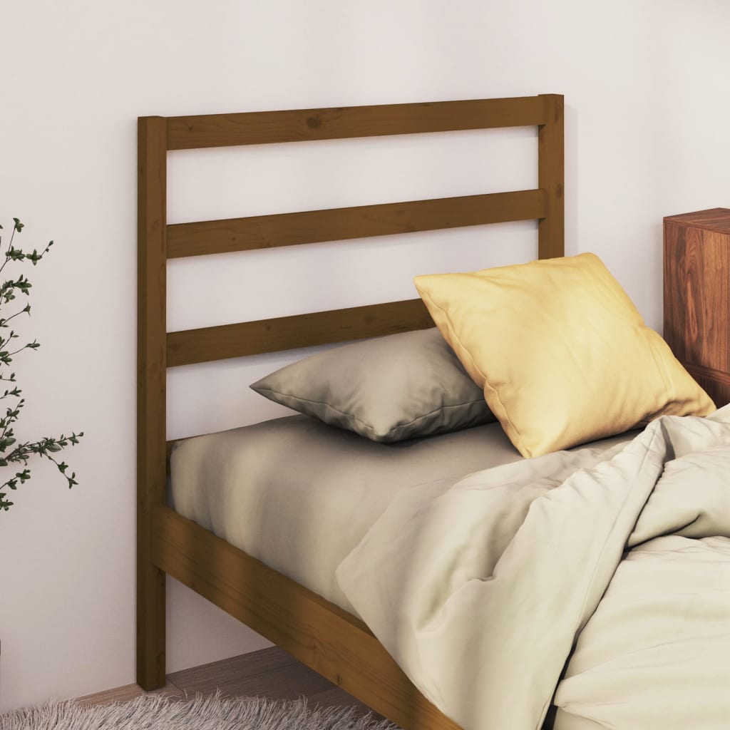 vidaXL Bed Headboard | Honey brown | Solid pine wood | Standard | Bed Headboard