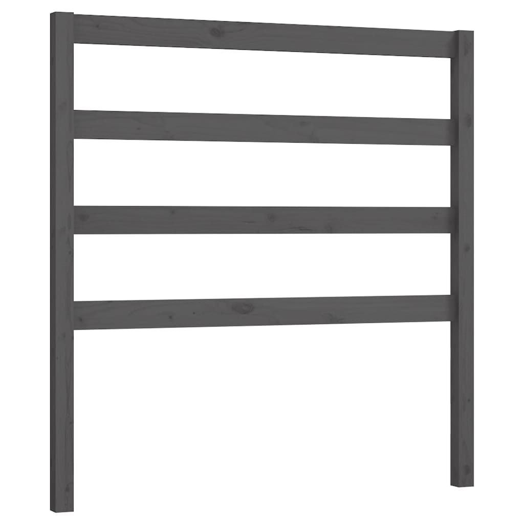 vidaXL Bed Headboard | Grey | Solid pine wood | Double | Nice Design