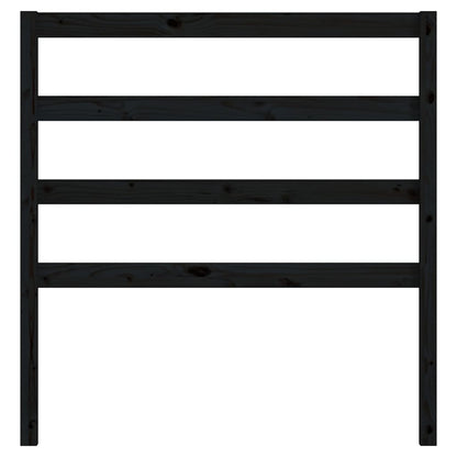 vidaXL Bed Headboard | Black | Solid pine wood | Suitable for double bed