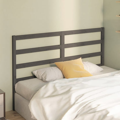 vidaXL Bed Headboard | Grey | Solid pine wood | Attractive Design | Rectangular