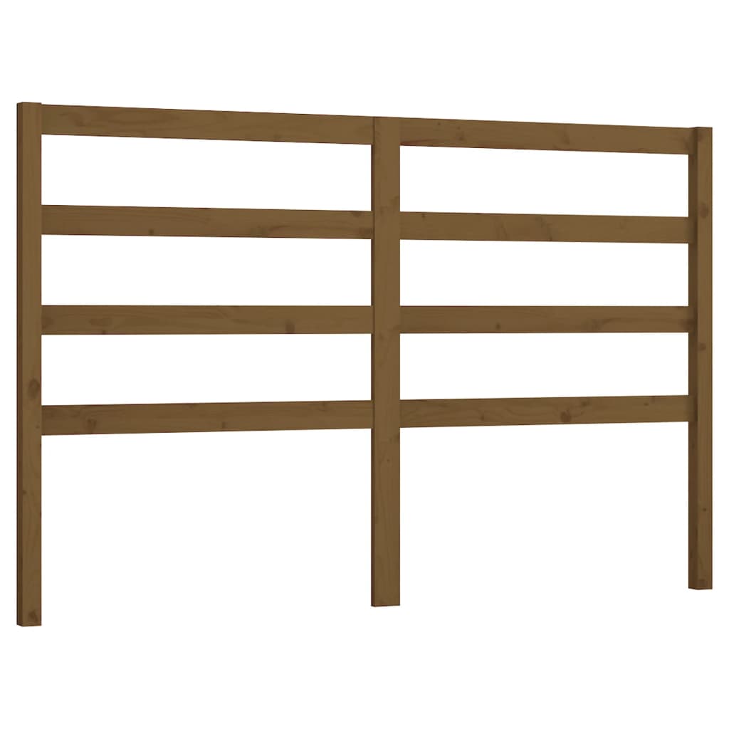 vidaXL Bed Headboard | Honey brown | Solid pine wood | 126x4x100 cm
