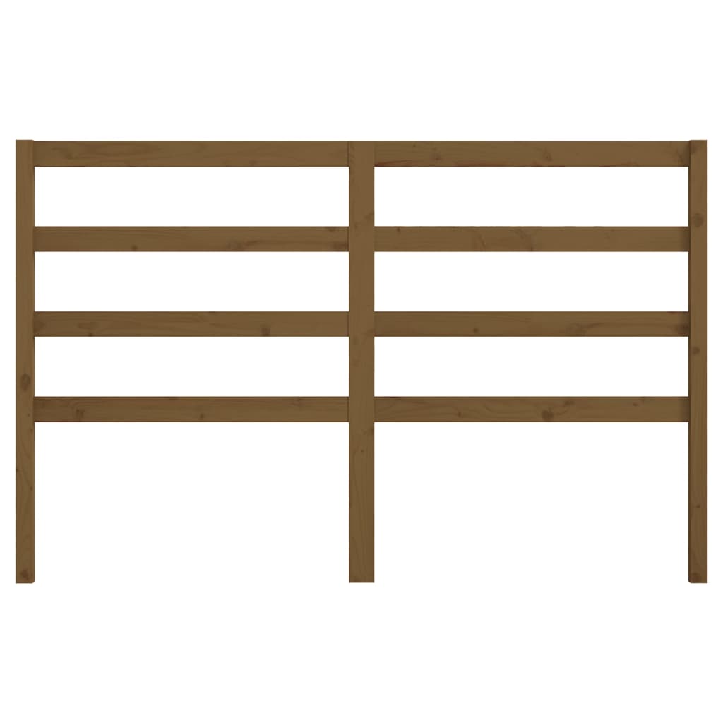 vidaXL Bed Headboard | Honey brown | Solid pine wood | 126x4x100 cm