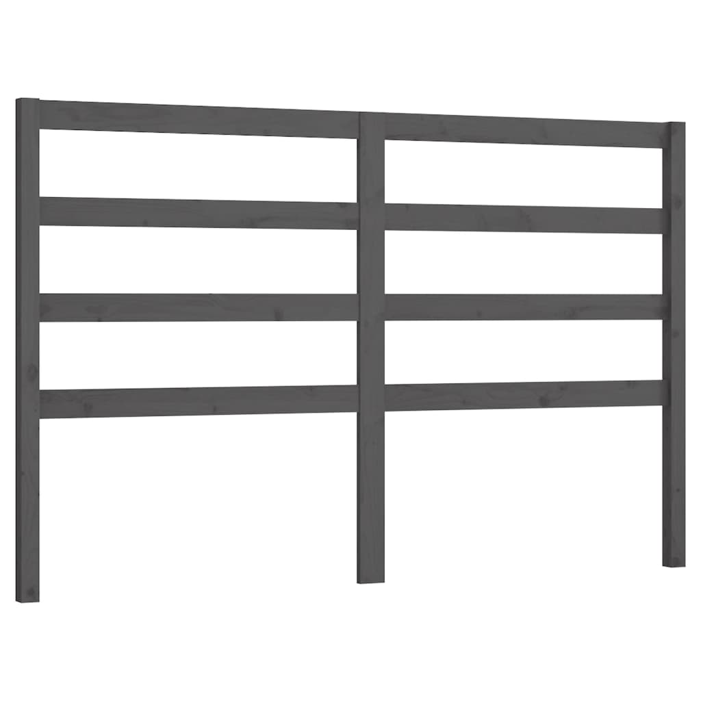 vidaXL Bed Headboard | Grey | Solid Pine Wood | Medium | Bed Headboard