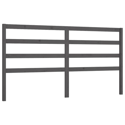 vidaXL Bed Headboard Grey 206x4x100 cm Solid Wood Pine