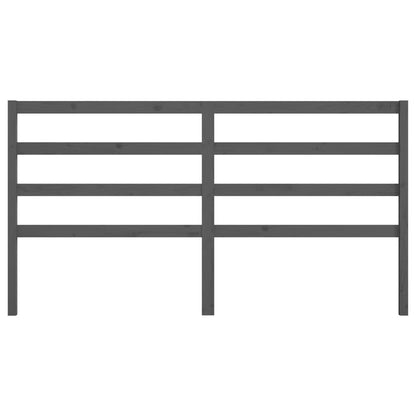 vidaXL Bed Headboard Grey 206x4x100 cm Solid Wood Pine