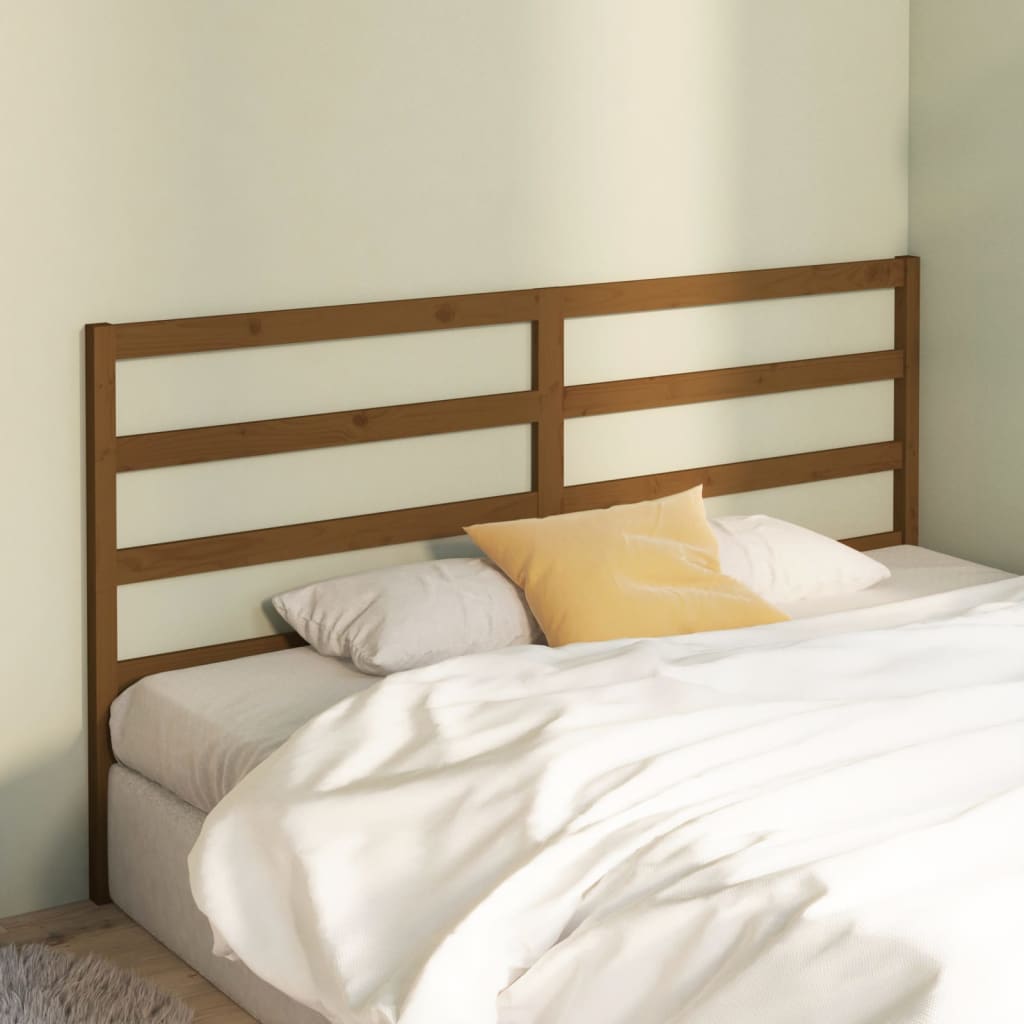 vidaXL Bed Headboard Honey Brown 206x4x100 cm Solid Wood Pine