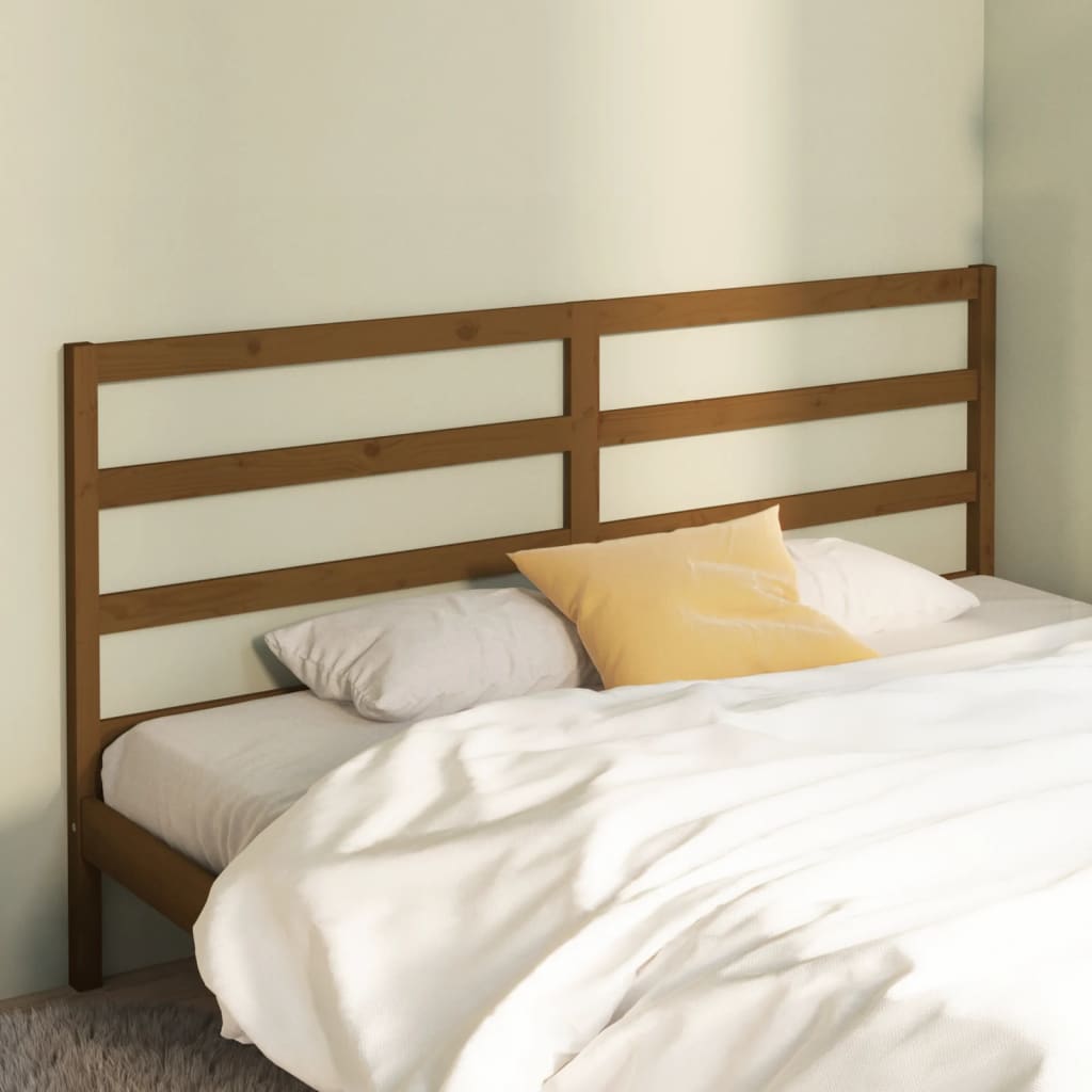 vidaXL Bed Headboard Honey Brown 206x4x100 cm Solid Wood Pine