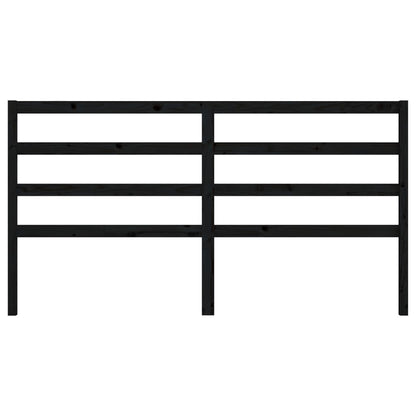 vidaXL Bed Headboard Black 206x4x100 cm Solid Wood Pine