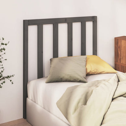vidaXL Bed Headboard | Grey | Solid Pine Wood | 96 x 4 x 100 cm | Stylish Design