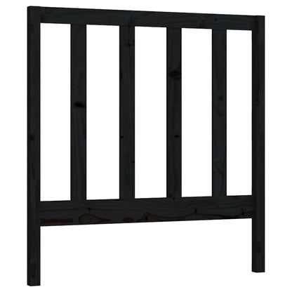vidaXL Bed Headboard | Black | Solid Pine Wood | Standard | Durable