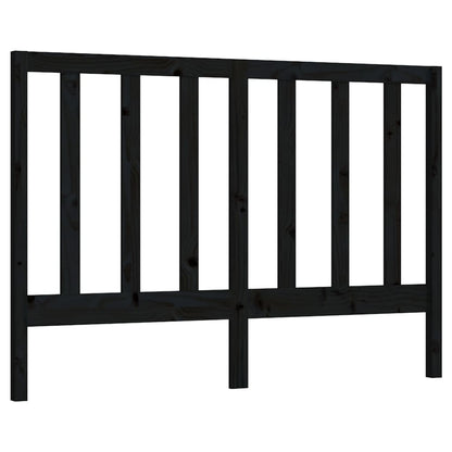 vidaXL Bed Headboard | Black | Solid Pine Wood | Durable | Bed Headboard