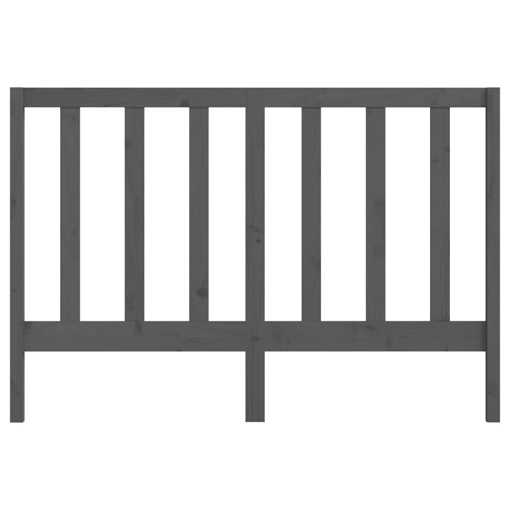 vidaXL Bed Headboard | Grey | Solid Pine Wood | Standard | Durable
