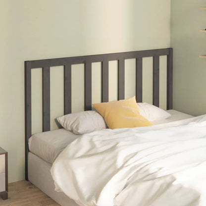 vidaXL Bed Headboard Grey 146x4x100 cm Solid Wood Pine