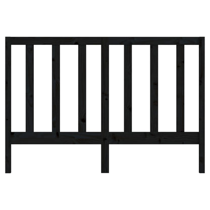 vidaXL Bed Headboard | Black | Solid Pine Wood | Medium |  Hardwood