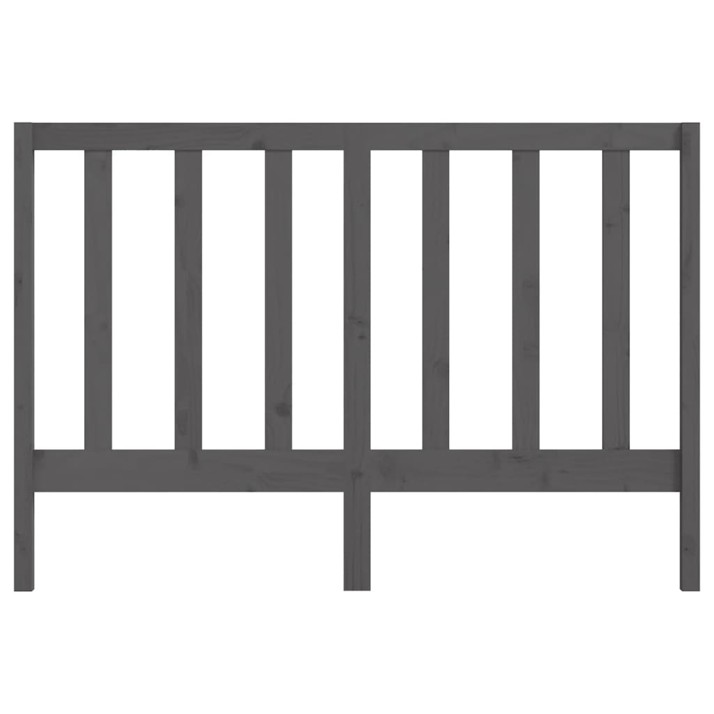 vidaXL Bed Headboard | Grey | Solid pine wood | 166x4x100 cm | Great Design