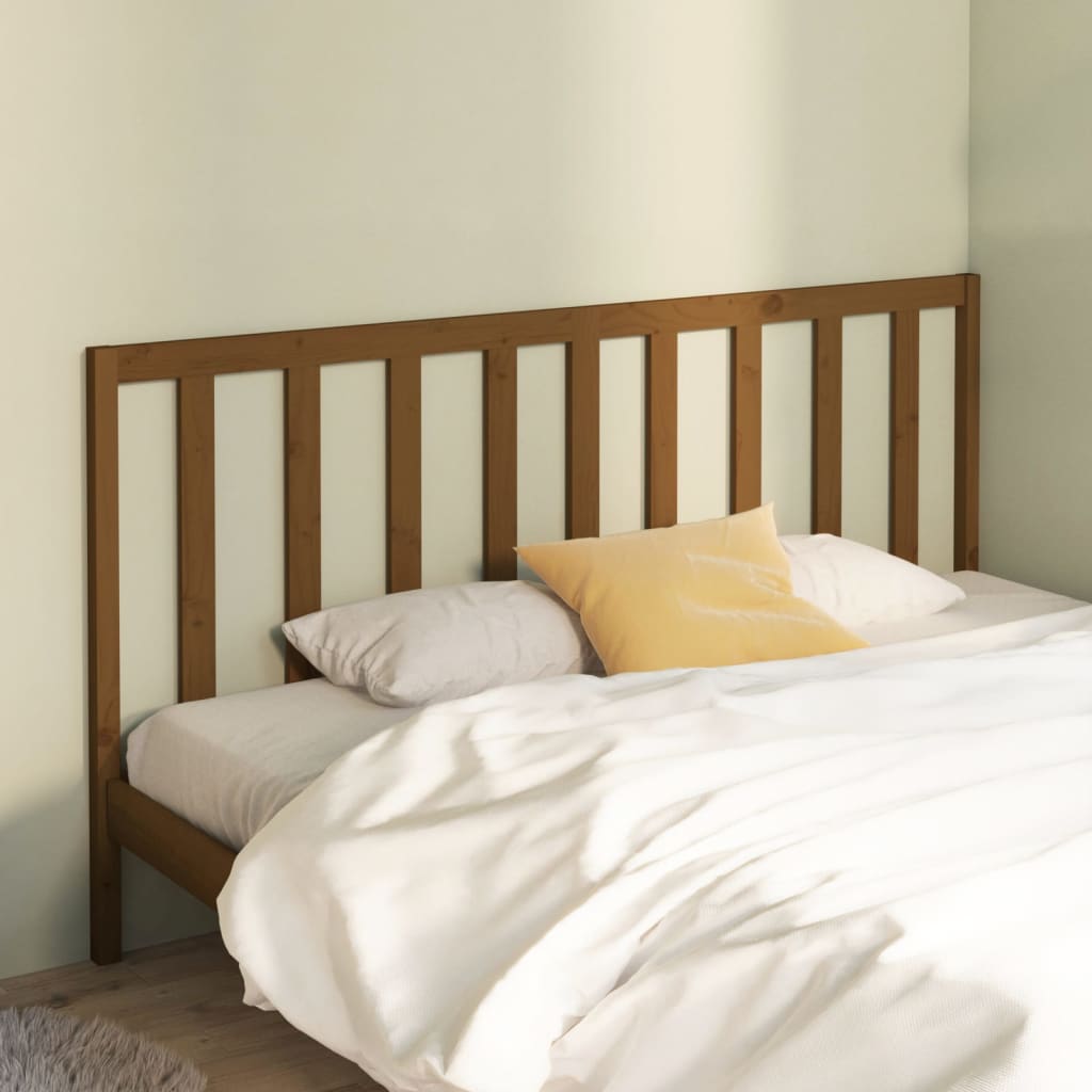 vidaXL Bed Headboard Honey Brown 206x4x100 cm Solid Wood Pine