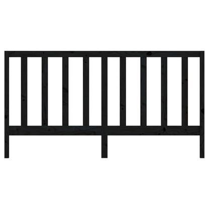 vidaXL Bed Headboard Black 206x4x100 cm Solid Wood Pine