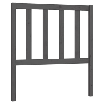 vidaXL Bed Headboard Grey 81x4x100 cm Solid Wood Pine
