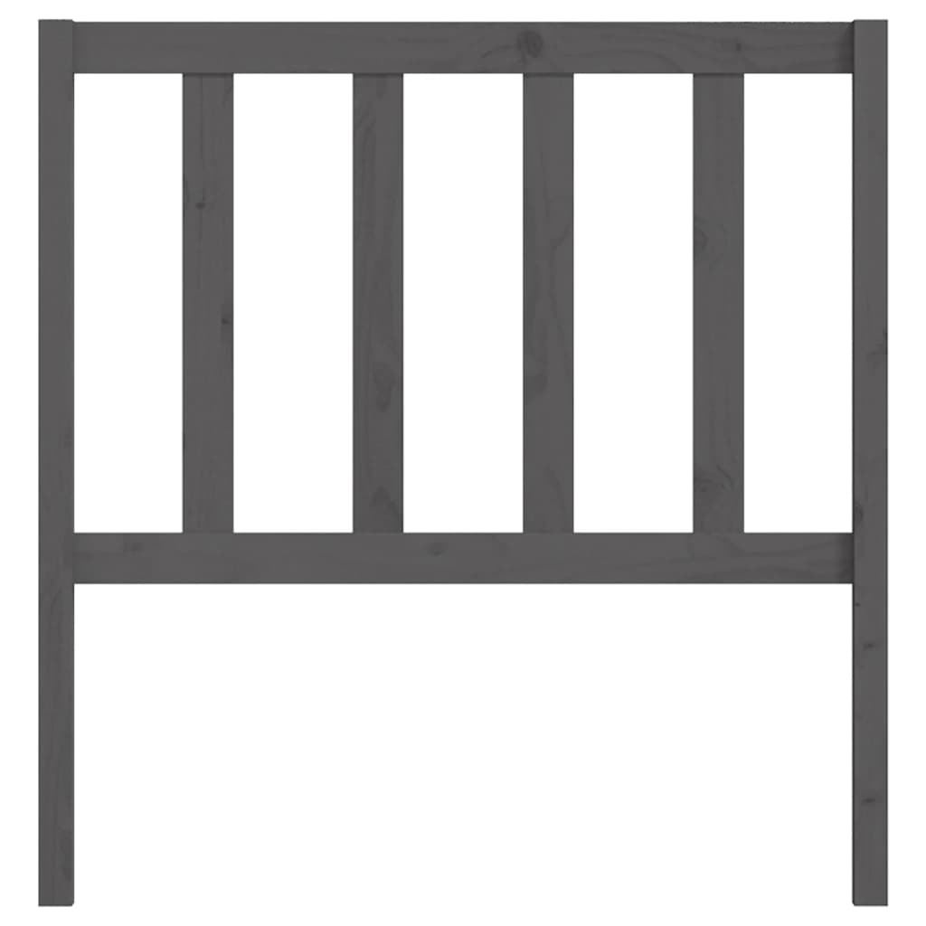 vidaXL Bed Headboard Grey 81x4x100 cm Solid Wood Pine