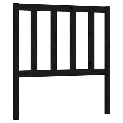 vidaXL Bed Headboard Black 81x4x100 cm Solid Wood Pine
