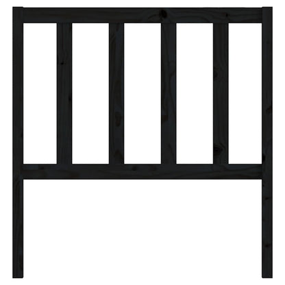 vidaXL Bed Headboard Black 81x4x100 cm Solid Wood Pine