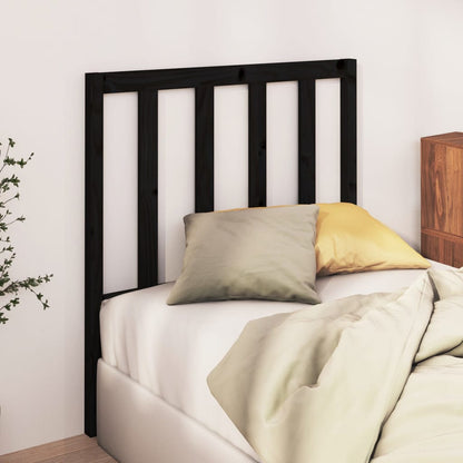 vidaXL Bed Headboard Black 96x4x100 cm Solid Wood Pine