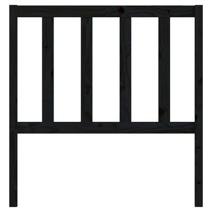 vidaXL Bed Headboard Black 96x4x100 cm Solid Wood Pine