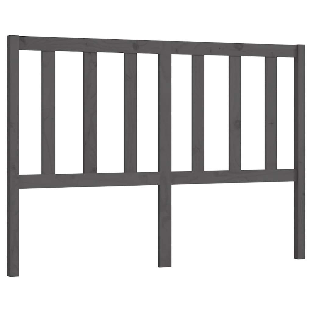 vidaXL Bed Headboard Grey 146x4x100 cm Solid Wood Pine