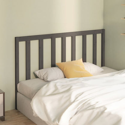 vidaXL Bed Headboard Grey 146x4x100 cm Solid Wood Pine