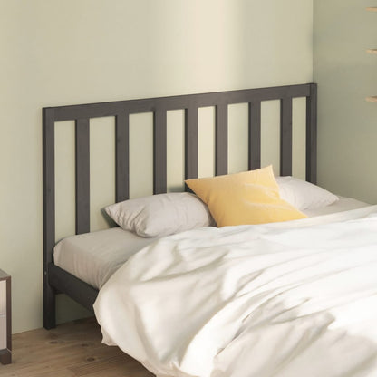 vidaXL Bed Headboard Grey 146x4x100 cm Solid Wood Pine
