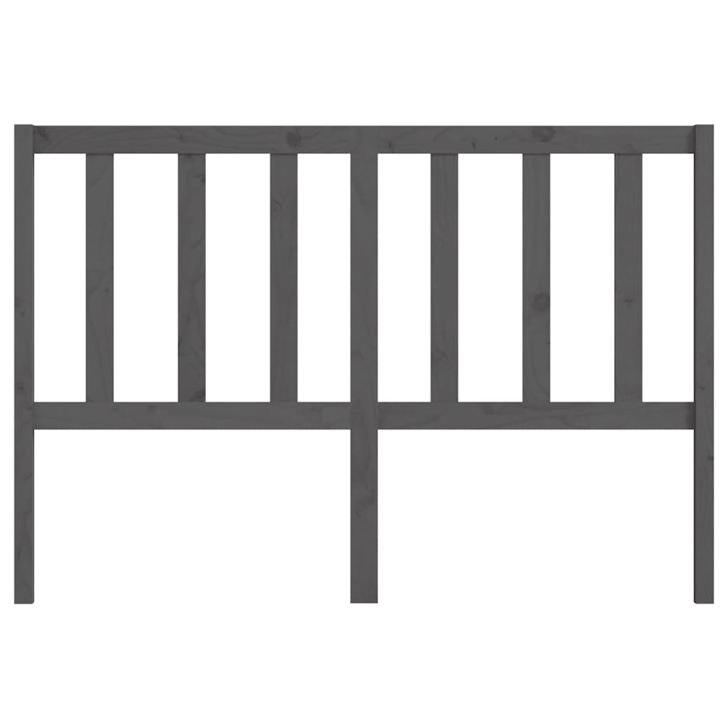 vidaXL Bed Headboard Grey 156x4x100 cm Solid Wood Pine
