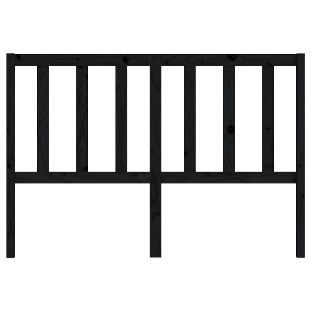 vidaXL Bed Headboard Black 166x4x100 cm Solid Wood Pine