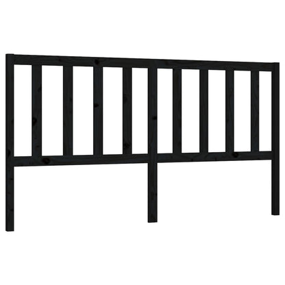 vidaXL Bed Headboard | Black | Solid pine wood | 186x4x100 cm | Bed Headboard