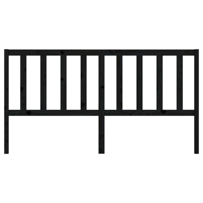 vidaXL Bed Headboard | Black | Solid pine wood | 186x4x100 cm | Bed Headboard