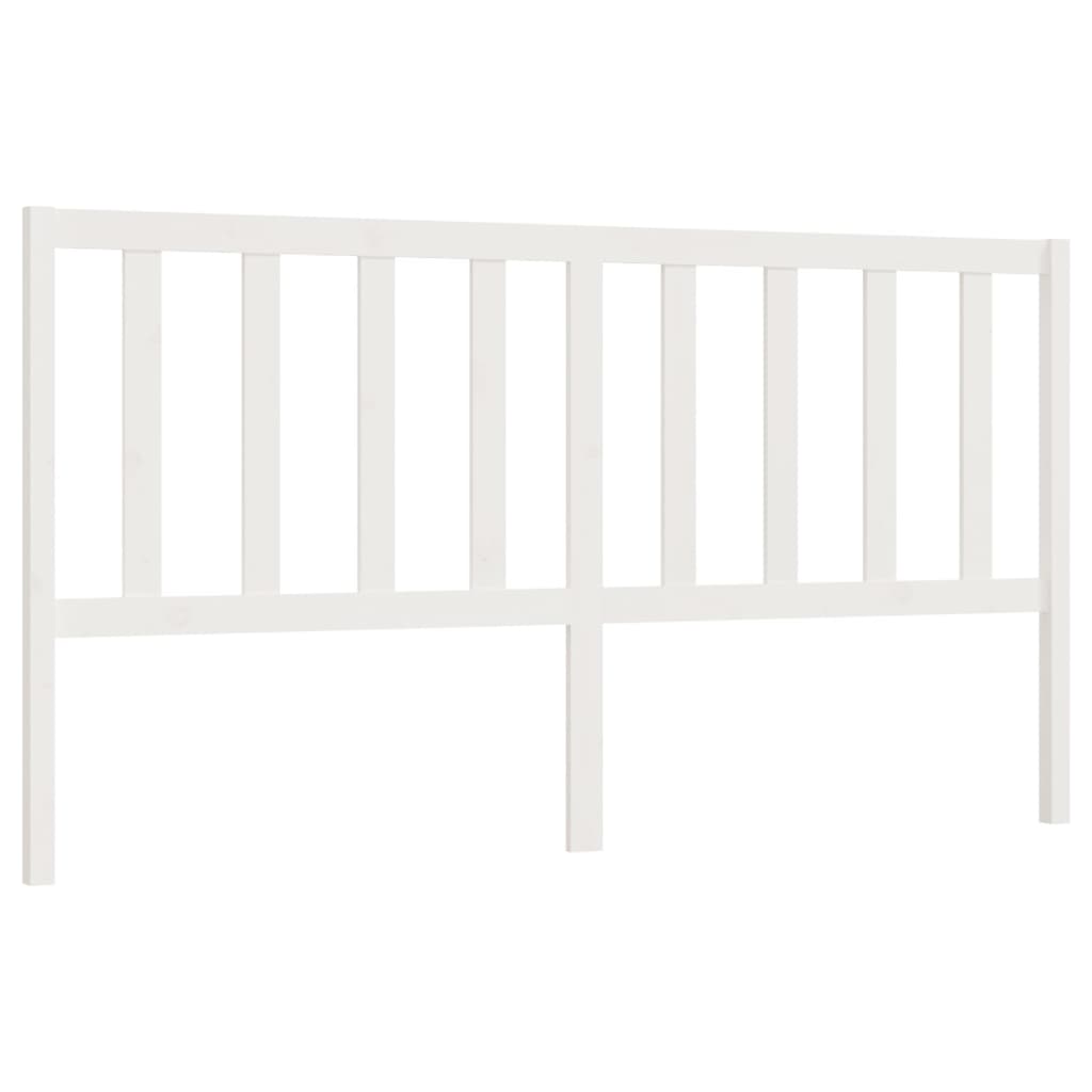 vidaXL Bed Headboard White 206x4x100 cm Solid Wood Pine