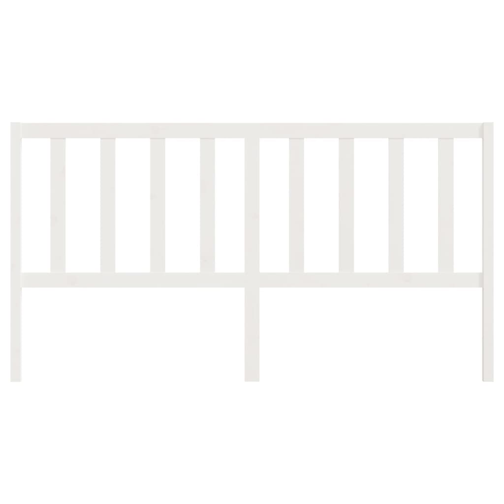 vidaXL Bed Headboard White 206x4x100 cm Solid Wood Pine
