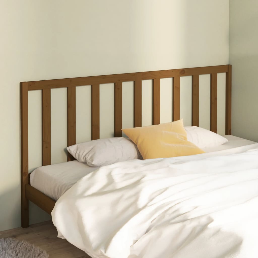 vidaXL Bed Headboard Honey Brown 206x4x100 cm Solid Wood Pine